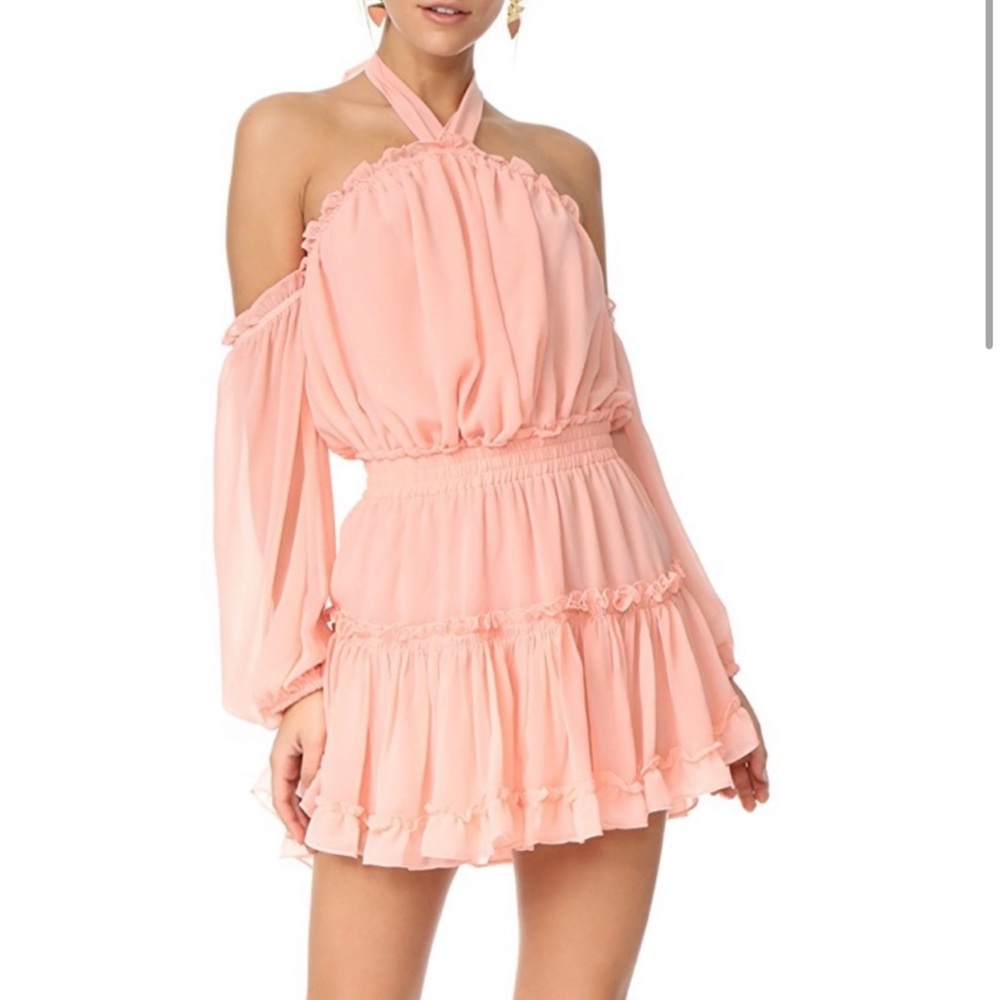 MISA LA || INDI DRESS IN DUSTY PINK NWT size L